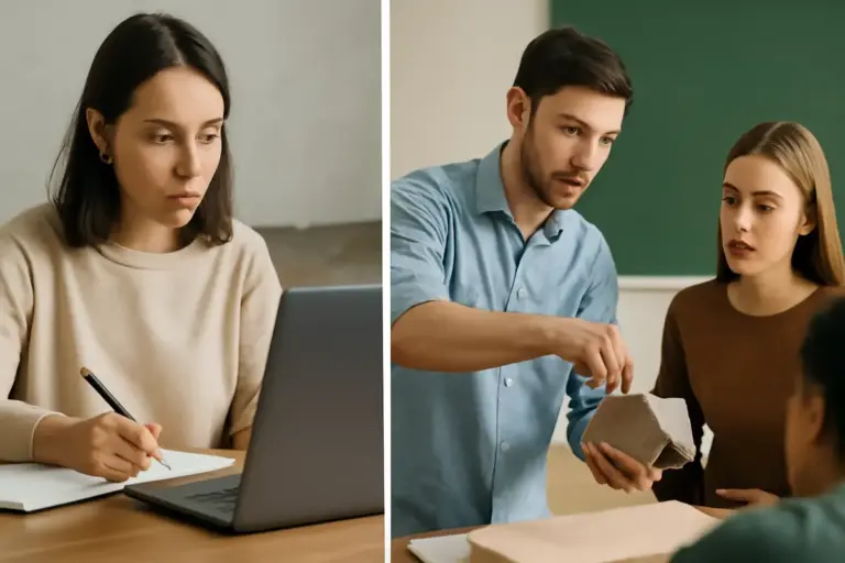Qual è la differenza tra un corso online e uno in presenza? L’aspetto che cambia la resa pratica